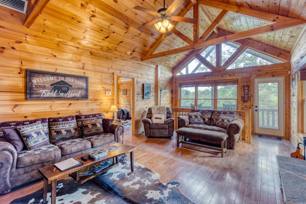 Trout N' About Your Blue Ridge Mountains Retreat, Hot Tub + Game Room! Ellijay Exterior photo